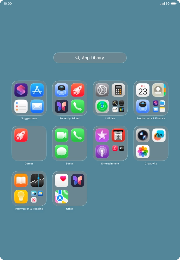 Press the required app.