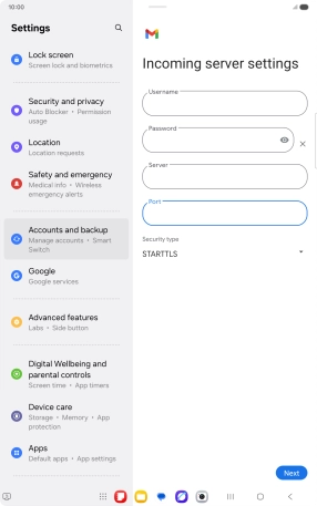 Press the drop down list below 