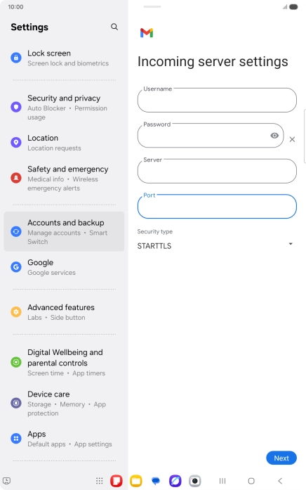 Press the drop down list below 