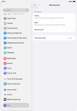 Press the required email account.