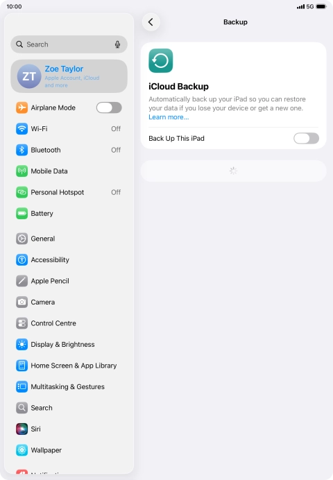 Press the indicator next to 