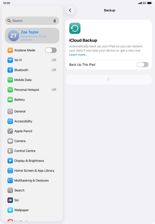 Press the indicator next to 