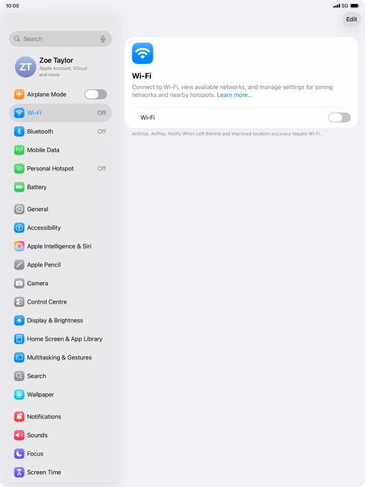 Press the indicator next to 