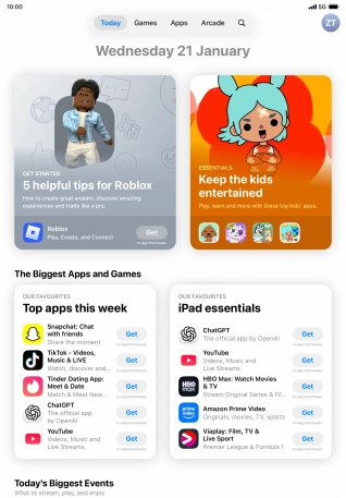 Press the search icon.