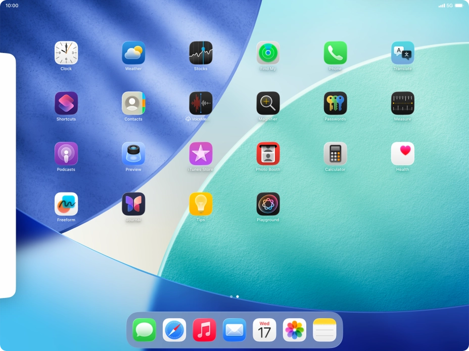 Press the required application.