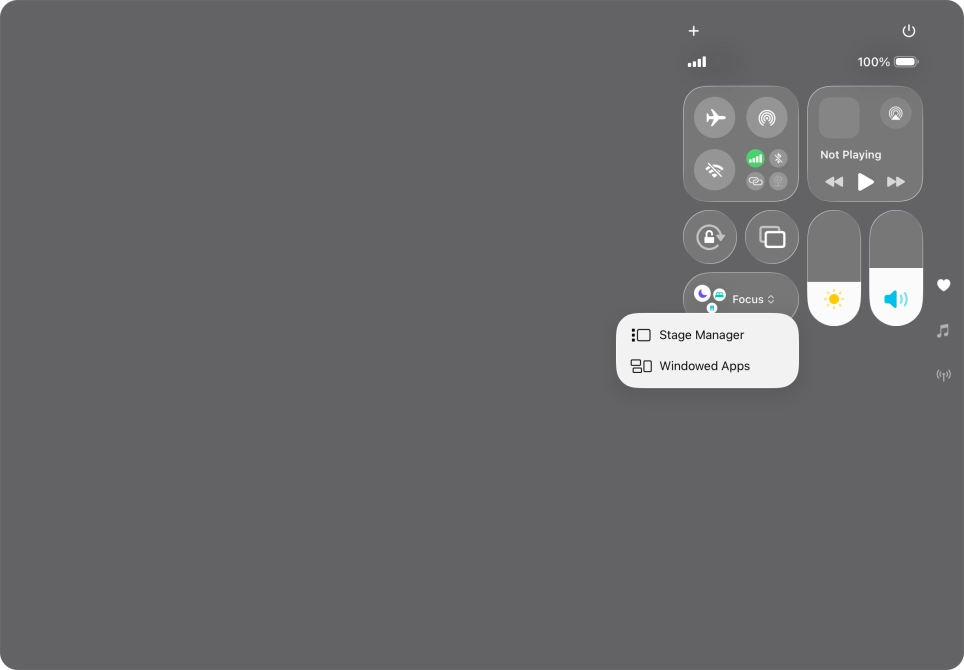 Press the required type of multitasking.