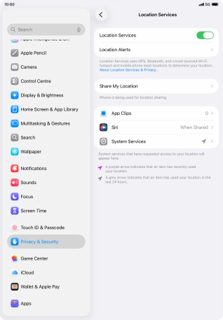 Press the required app.