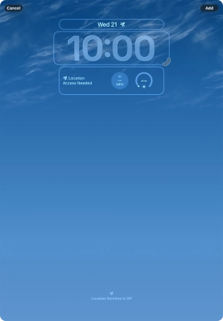 To customise the way the lock screen date is displayed, press the date widget and follow the instructions on the screen to select the required widget display mode.
