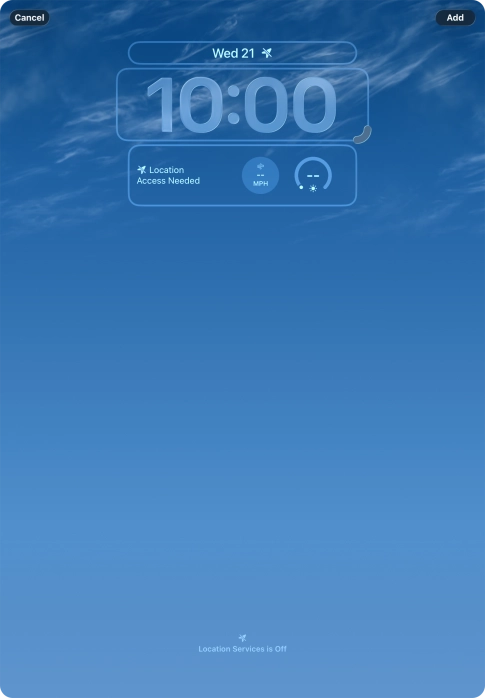 To customise the way the lock screen date is displayed, press the date widget and follow the instructions on the screen to select the required widget display mode.