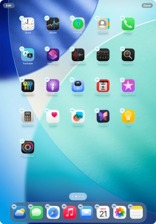 To remove an application from Dock, press and hold the required application and drag it upwards from Dock.