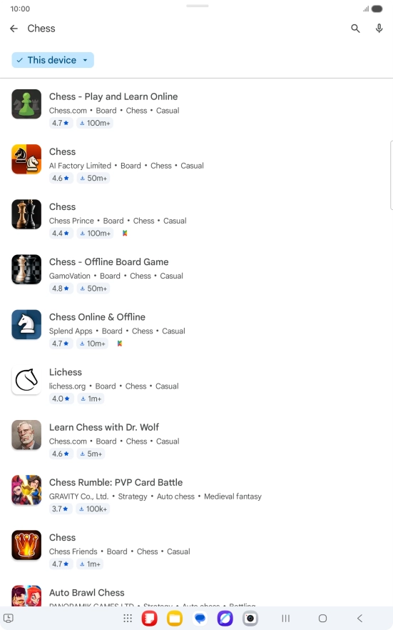 Press the required app.