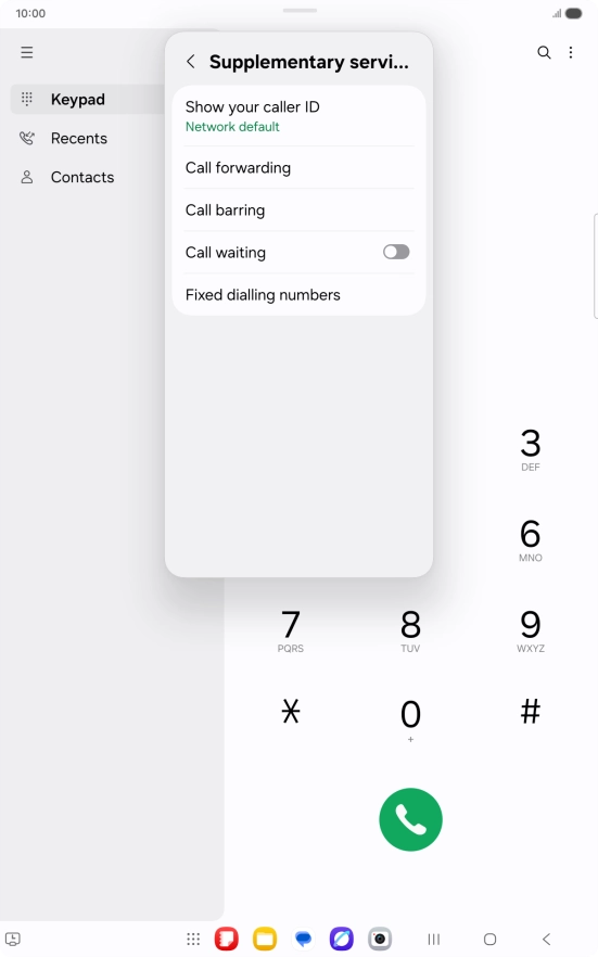 Press the indicator next to 