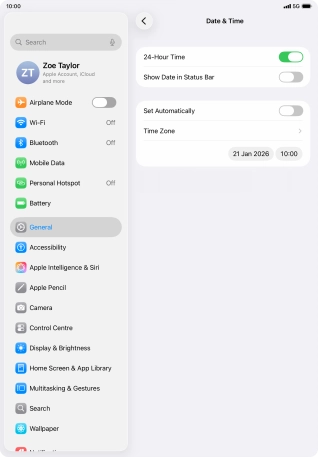 Press the indicator next to 