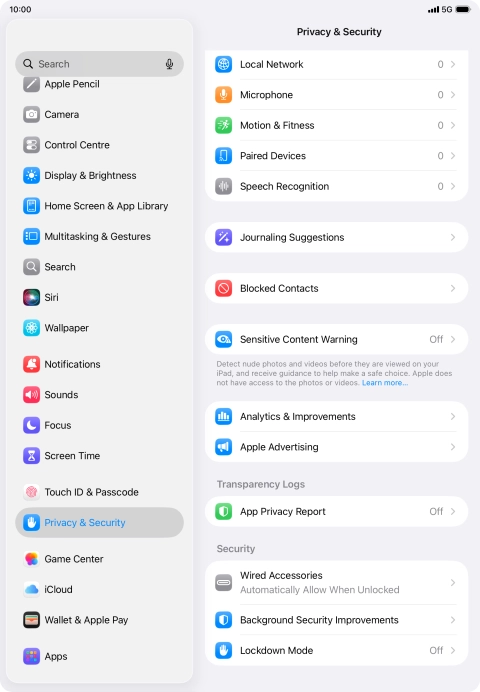 Press App Privacy Report.