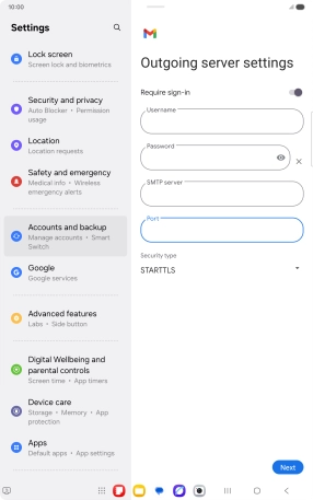 Press the drop down list below 