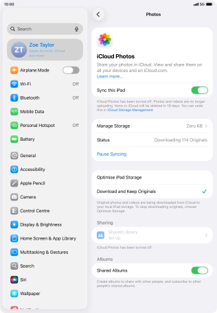 Press the indicator next to 