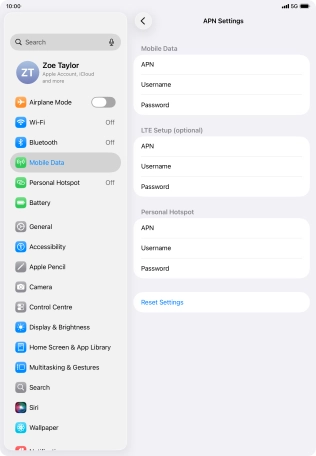 Press APN and key in wap.vodafone.co.uk.