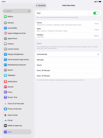 Press the indicator next to 