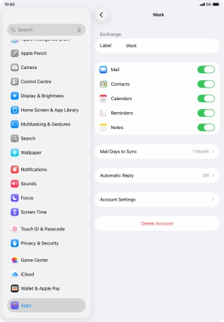 Press Delete Account.