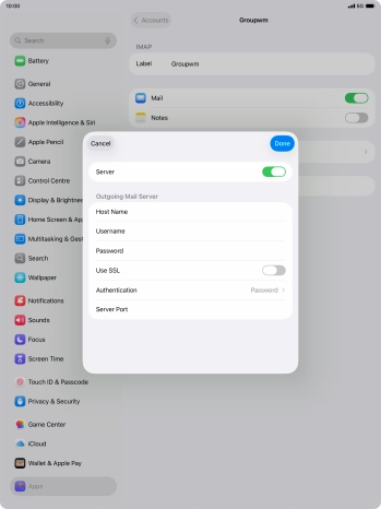 Press the indicator next to 