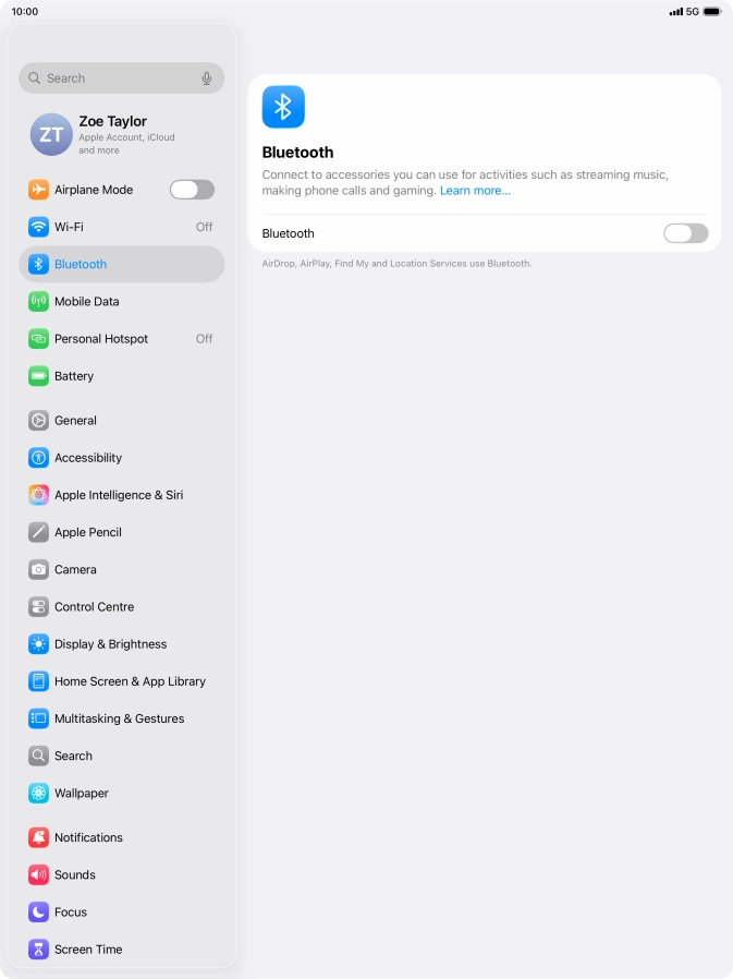 Press the indicator next to 