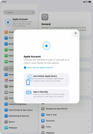 Press Sign in Manually.