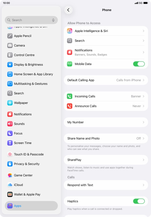 Press Announce Calls.