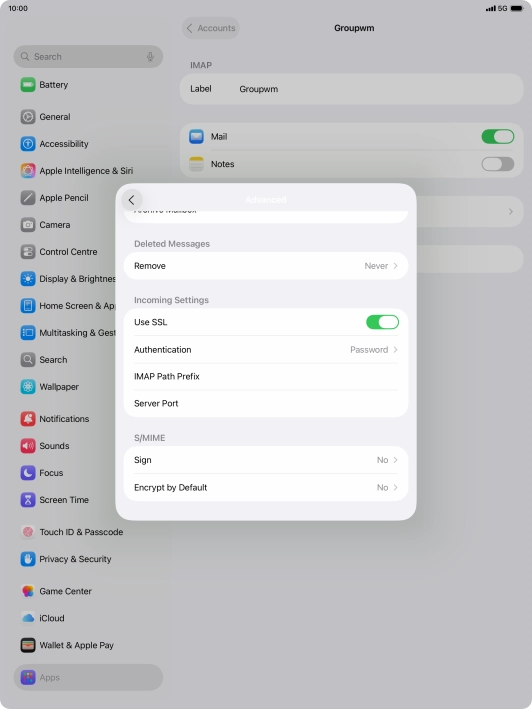 Press Authentication.