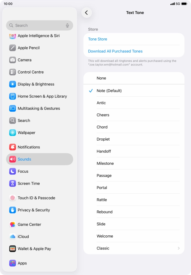 Press the required message tones to hear them.