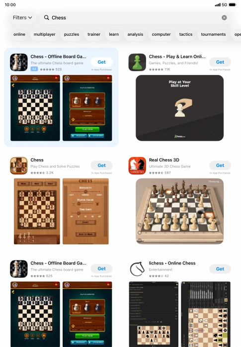 Press the required app.