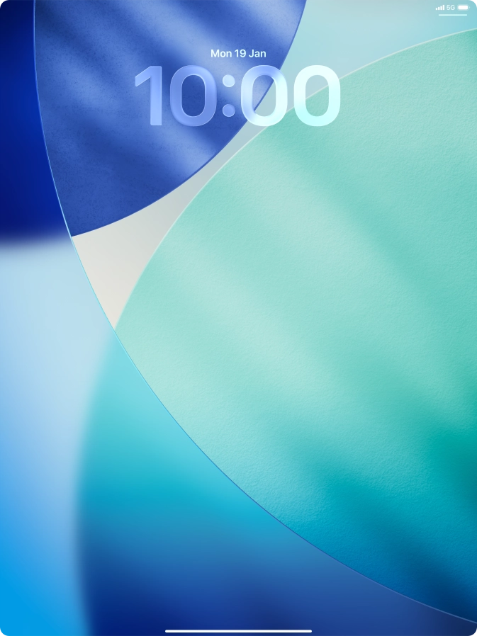 Slide your finger upwards starting from the bottom of the screen.