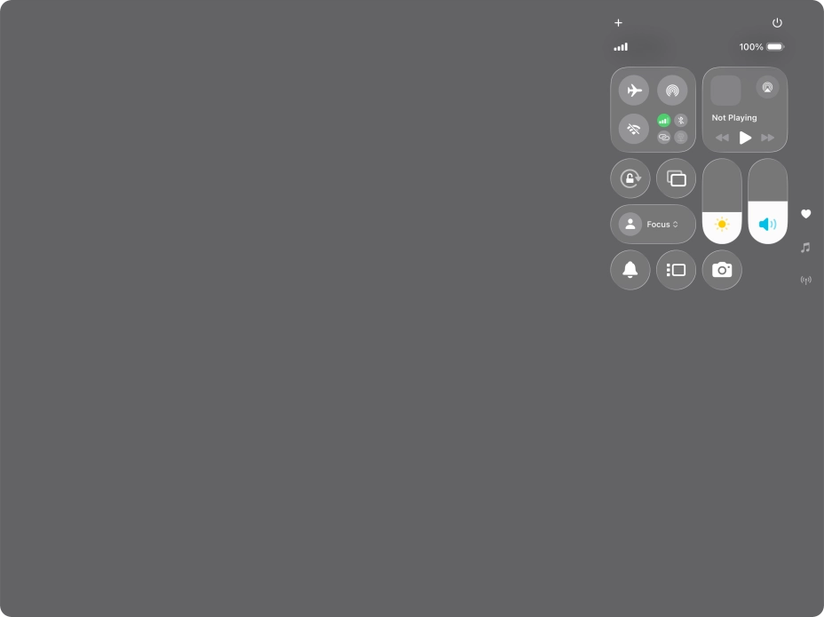 Press and hold the multitasking icon.