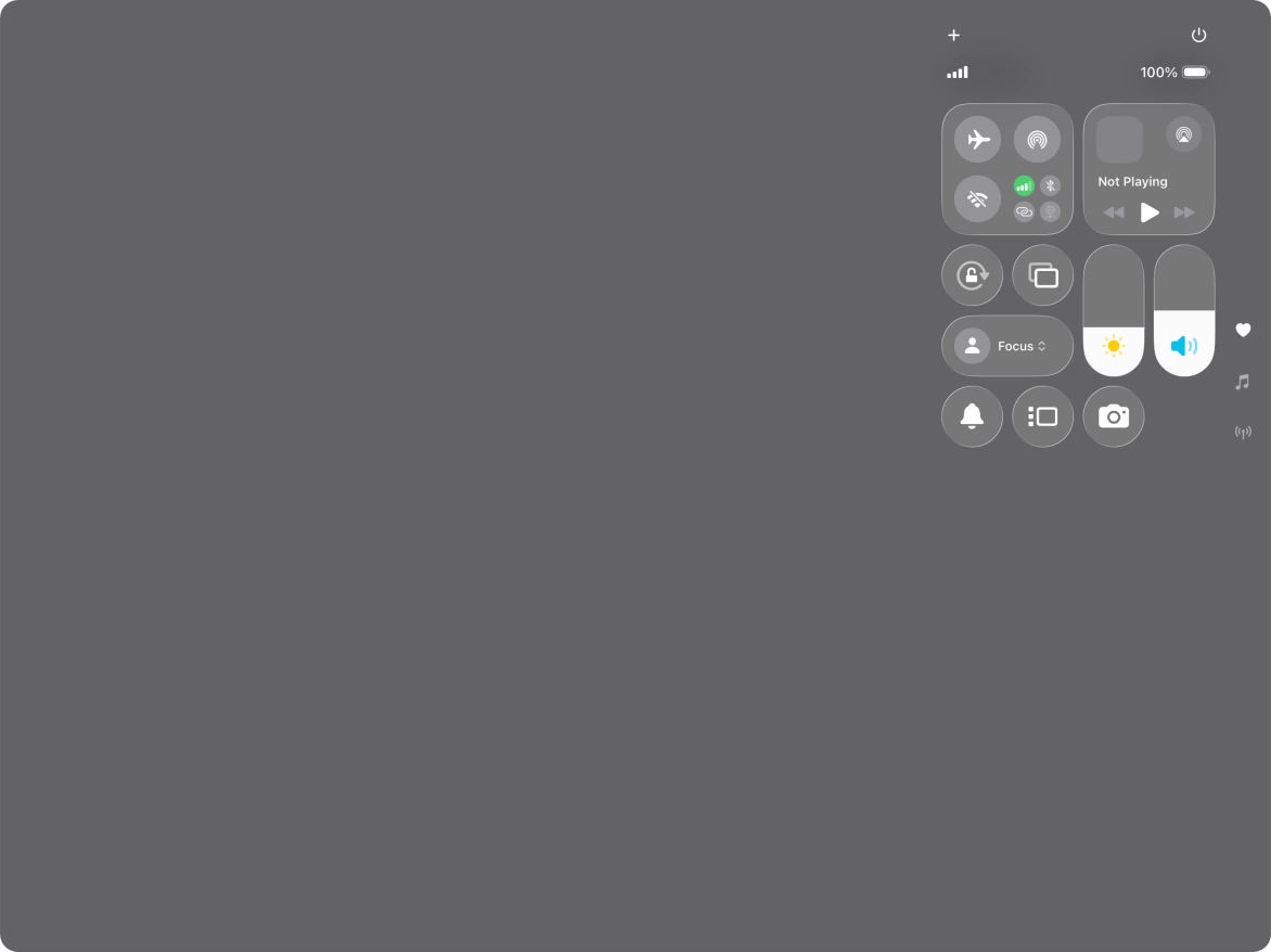 Press and hold the multitasking icon.