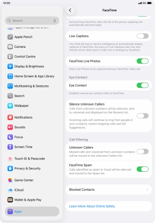 Press the indicator next to 