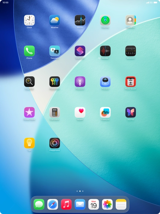 Press and hold anywhere on the home screen.
