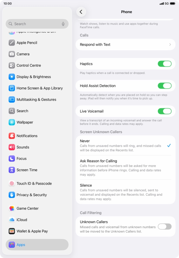 Press Silence to turn on the function.
