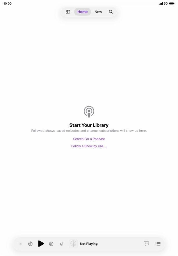 Slide your finger upwards starting from the bottom of the screen to return to the home screen.