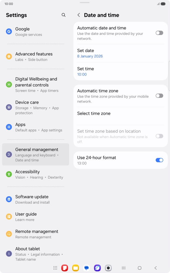 Press the indicator next to 