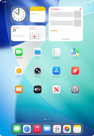 The network mode icon shows the network mode currently used by your tablet.