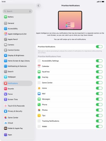 Press the indicator next to 