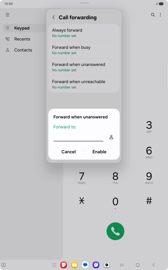 Key in +61414121121 and press Enable.