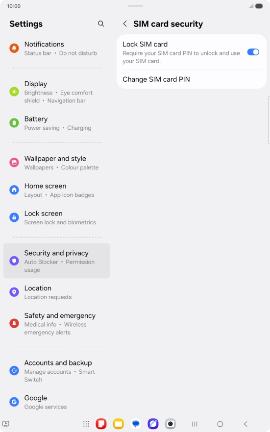 Press the indicator next to 