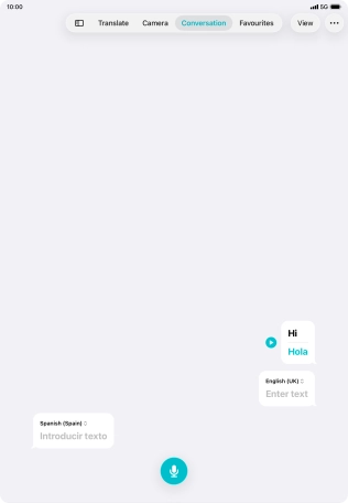 Press the menu icon.
