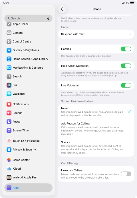 Press Silence to turn on the function.