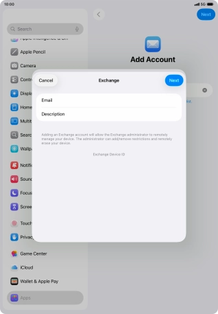 Press Description and key in the required name.