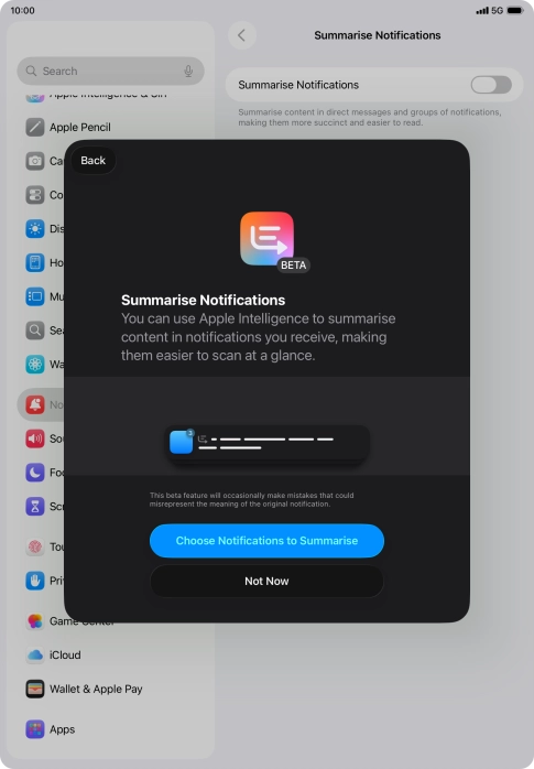 If you turn on the function, follow the instructions on the screen to select more settings.