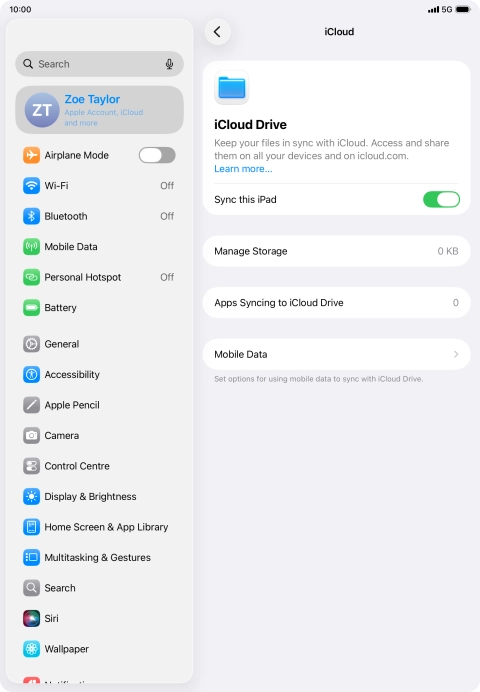 Press the indicator next to 