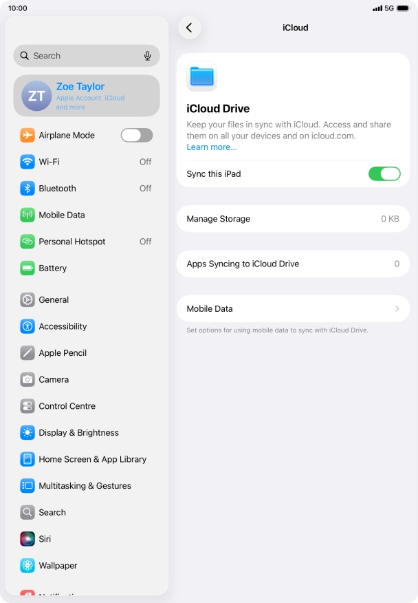 Press the indicator next to 