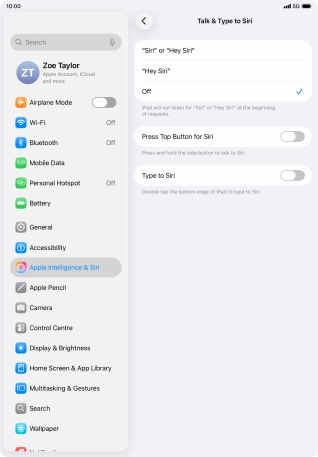 Press the indicator next to 