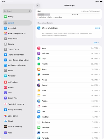 Press the required app.